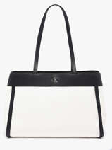 Schoudertas Hardware Monogram Katoen Calvin klein jeans Wit hardware monogram 4F3503G